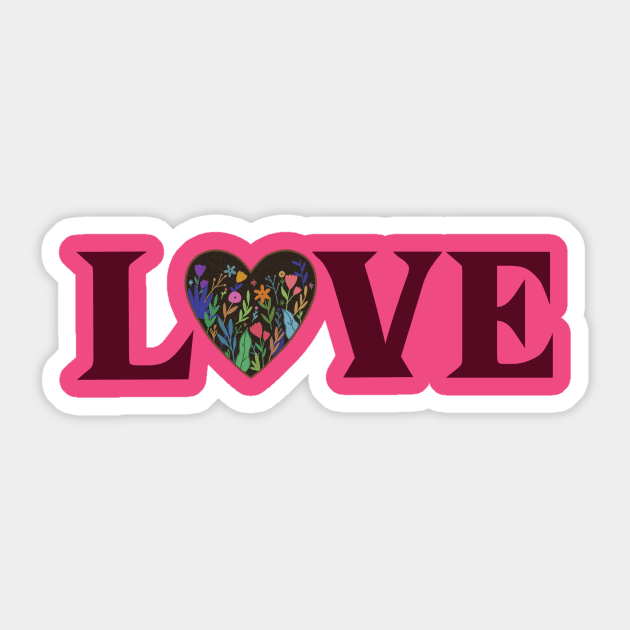 One Love Tees Sticker by BeeZeeBazaar